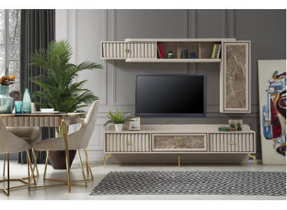 Ontwerper Moderne woonkamer Luxe houten planken Woonkamer meubels Stijlvol