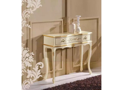 Klassieke witte console tafel bijzettafel houten meubels slaapkamer design.