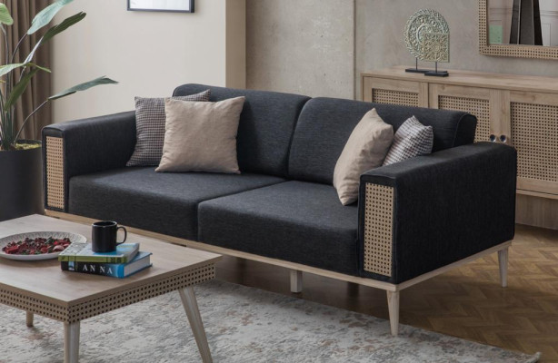 Bankstel 3-zits Hoogwaardig design moderne stoffen bank Woonkamer