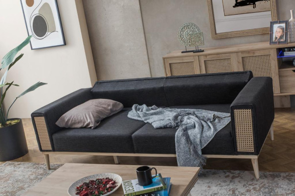 Bankstel 3-zits Hoogwaardig design moderne stoffen bank Woonkamer