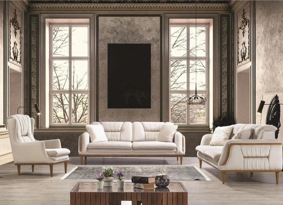 Hoogwaardige fauteuil Moderne witte luxe fauteuil voor de woonkamer Nieuw