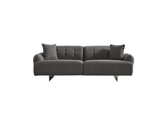 Bankstel Grijze gestoffeerde bankstoel Compleet driezits fauteuil Modern 2-delig Nieuwe banken
