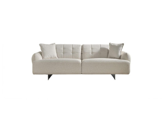 Luxe bankstel, gestoffeerde bank, wit, compleet driezitter, fauteuil, 2-delige banken.