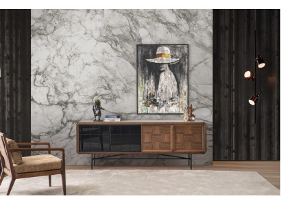 Dressoir Eetkamer Sideboard Ladenkast Hout Bruin Kast Ladenkasten