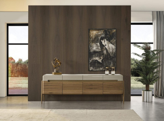 Dressoir buffet ladenkast hout bruin eetkamer kast dressoirs
