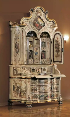 Luxe klassieke dressoirkasten ladekast vitrine houten meubels buffetkast