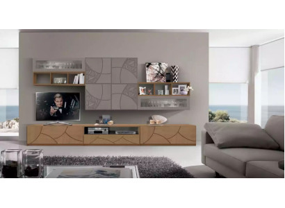 Ontwerp wandkast plank woonkamer houten kasten muurrekken Italië Nieuw