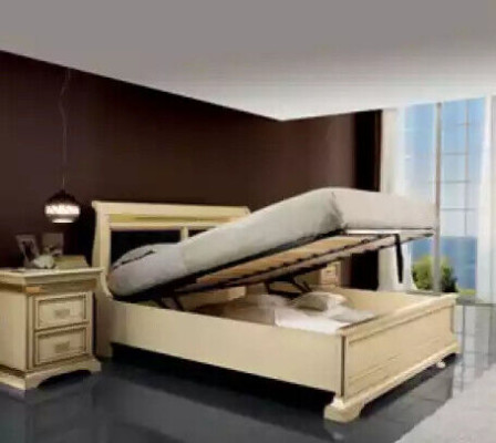 Bed 2x Bedside tables 3-piece Bedroom Set Designer Luxury Complete Sets
