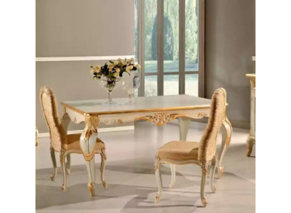 Klassieke eettafel tafel hout eetkamer set 4x stoelen set 5 delig