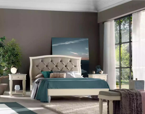 Bed 2x Nightstands 5-piece Bedroom Design Luxury Chest of Drawers Complete