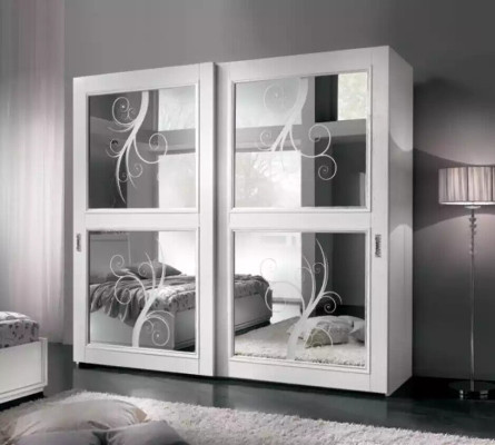 Slaapkamer meubels Italië houten kast massief houten kledingkast wit nieuw