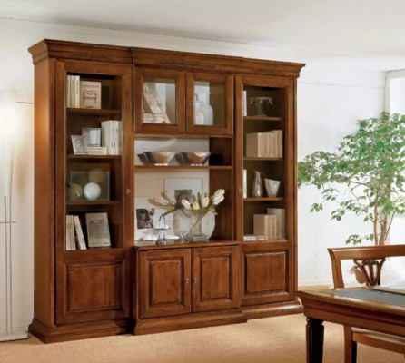Tv-meubel wandmeubel tv-kast massief hout klassiek