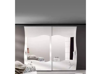 Modern massief houten kledingkast slaapkamer rek wit nieuw