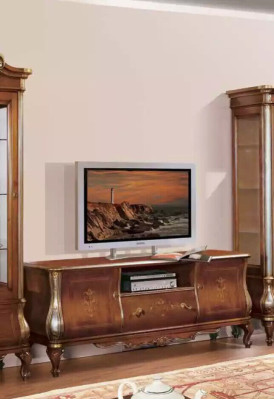 Bruine tv-kast tv dressoir woonkamer meubels houten standaard dressoir