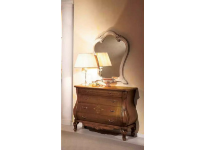 Slaapkamer ladekast met spiegel Luxe klassieke meubelset 2-delig hout