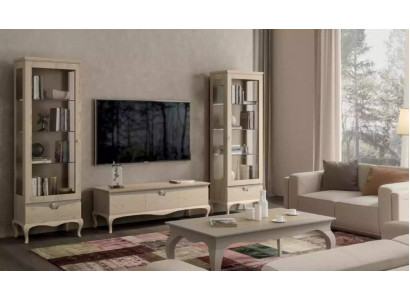 Woonkamer rtv vitrine woonwand kasten design art deco vitrine set.  -> Woonkamer RTV vitrine woonwand kasten design art deco vitrine set.