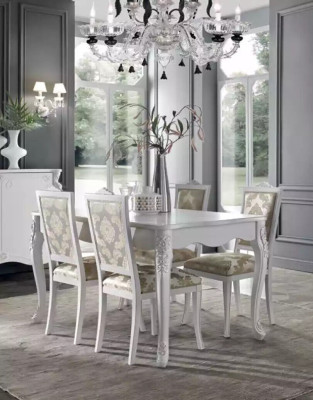 Eettafel 4x stoelen stoel eetkamer eetkamerset modern dressoir set