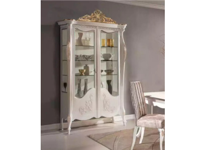 Vitrine glazen kast vitrine woonkamer hout dressoir Italiaanse meubels