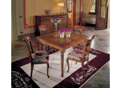 Compleet set eettafel 4x stoelen eetkamerset eetgroep houten tafel 5-delig