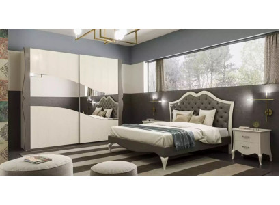 Ontwerp bedden slaapkamer bed 2x nachtkastjes modern luxe meubels 3-delig