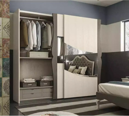 Ontwerp bedden slaapkamer bed 2x nachtkastjes modern luxe meubels 3-delig