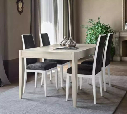 Modern eetkamerset tafel klassieke stoelgroep 4x stoelen 5-delige set zitgroep