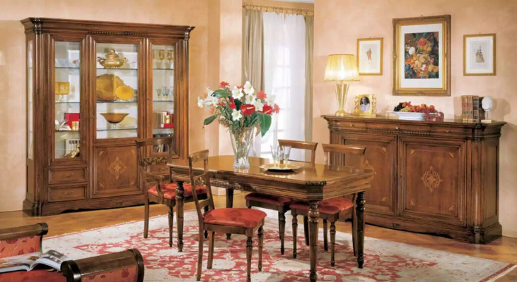 Eettafel 4 stoelen set eetgroep dressoir tafel set eettafel 7-delig