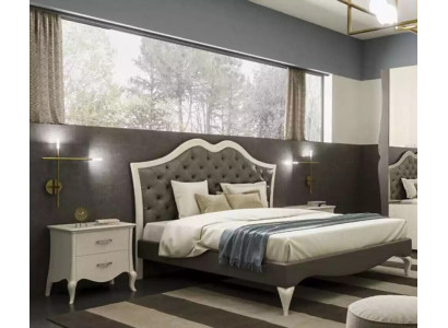 Bedroom set bed 2x bedside table Modern Italian furniture 3 pieces.