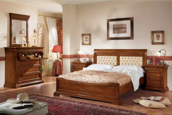 Slaapkamer Compleet Bed 2x Nachtkastjes Set Luxe Meubels 3-delig Bruin