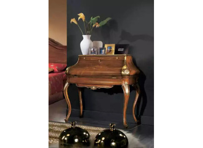 Ontwerp Luxe Bruine Console Tafel Slaapkamer Meubels Kaptafel Hout