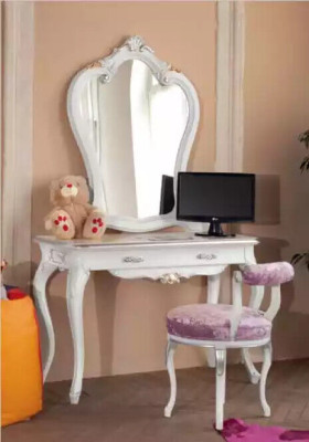 Make-uptafel set console spiegel slaapkamer meubels design 2-delig hout