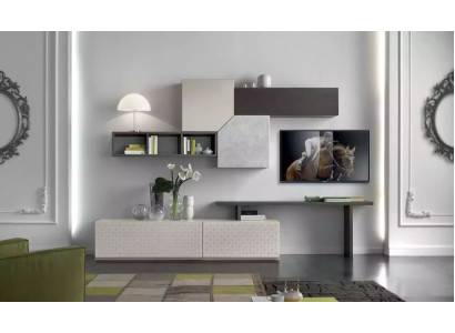 TV-kast Italiaanse meubelen Woonkamer Luxe dressoir Woonkamerwand Hout