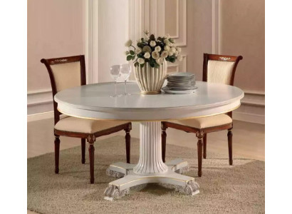Houten eetkamerdesignmeubels Ronde tafel Wit Eettafel Klassieke eetkamer Nieuw