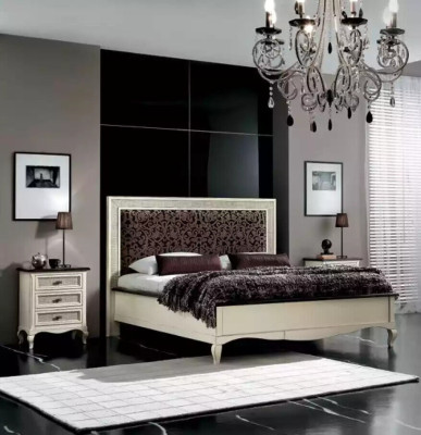 Ontwerp slaapkamer 3-delig. Bed 2x nachtkastje luxe beddenset meubels nieuw