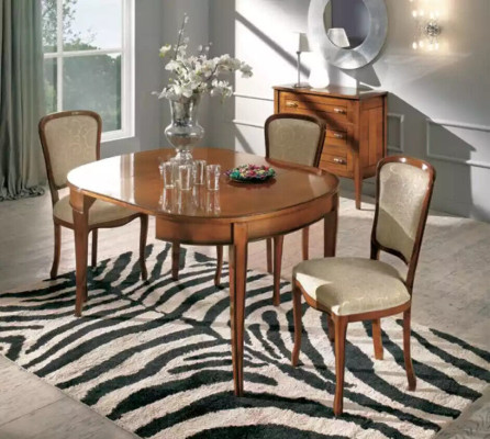 Eettafel 4x Stoelen Stoel Eetkamer Set Eetgroep Tafel Bruin Garnituur