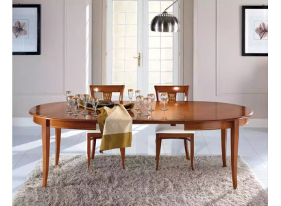 Italiaanse meubelontwerper houten tafel eetkamer 4x stoel set