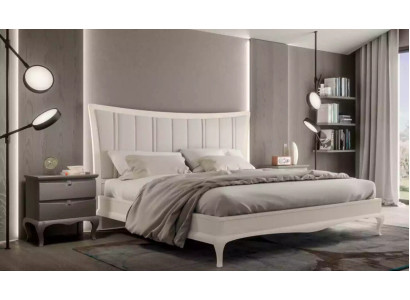 Ontwerp slaapkamer 3-delige set Bed 2x Nachtkastjes Modern Luxe Bedden Meubels