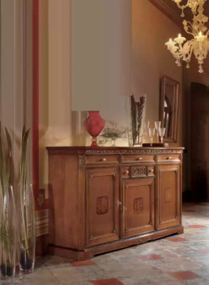 Klassieke kast Massief houten meubels dressoir Italiaanse inrichting