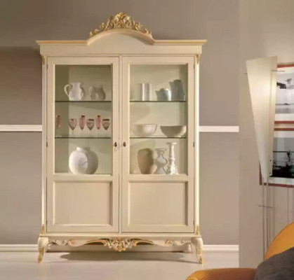 Ontwerp houten kast vitrinekasten Italiaanse stijl meubels dressoir