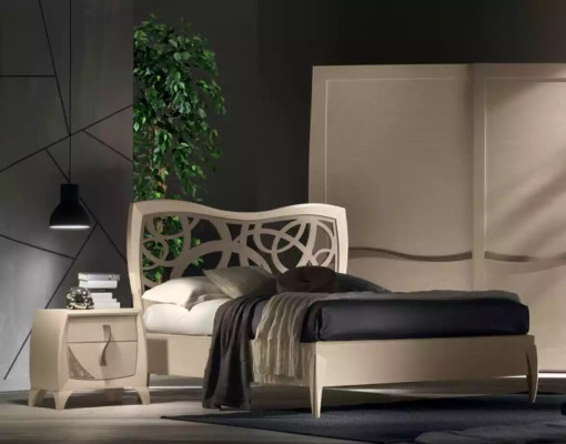 Bed 2x bedside tables 3-piece. Bedroom design luxury bedroom furniture