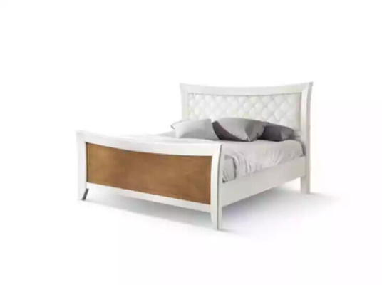 Slaapkamer meubels 3-delig set Bed Massief hout Nachtkastjes 2x Bedden Hout