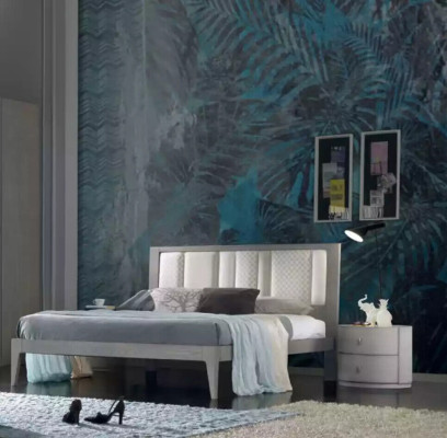 Slaapkamer Bed 2x Nachtkastjes Kledingkast Commode Luxe Set 5-delig.