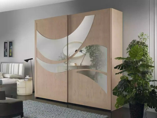 Slaapkamer Bed 2x Nachtkastjes Kledingkast Commode Luxe Set 5-delig.