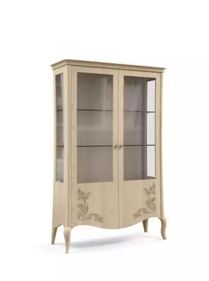 Vitrine Hout Luxe Klassiek Dressoir Ontwerp Meubels Italiaans Beige