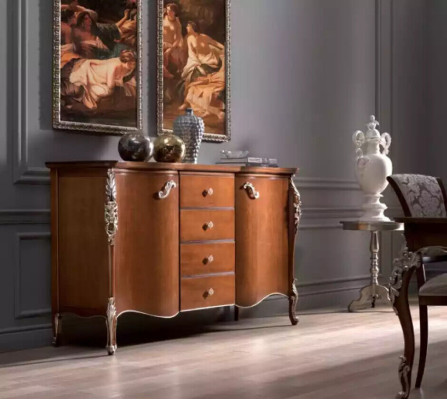 Dressoir Kasten Meubels Massief Italiaanse houten kast Bruin Nieuw