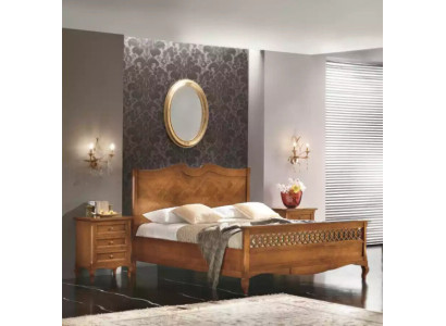 Bed 2x bedside tables 3-piece. Italian furniture bedroom wood new set
