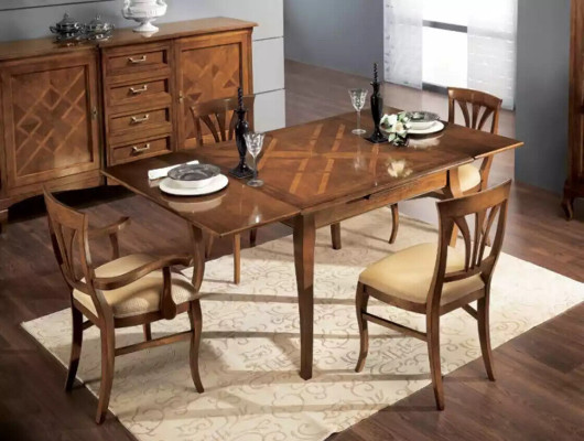 Eettafelgroep 4x stoelen eetset stoel set tafel 5-delig set Nieuw