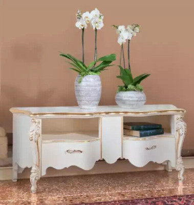 TV-meubel Dressoir tv-meubel Houten tafel Klassiek design Lowboard Planken
