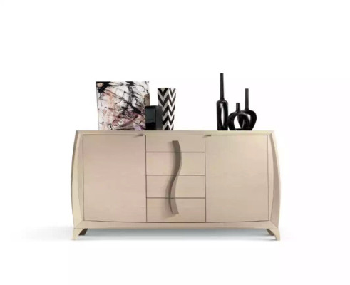 Dressoir woonkamer commodes klassieke kast beige houten kast nieuw