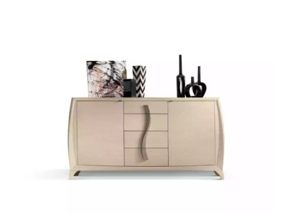 Dressoir woonkamer commodes klassieke kast beige houten kast nieuw